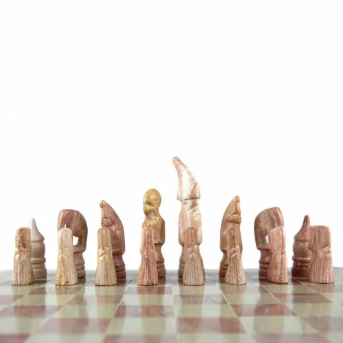 Hand Carved Soapstone Maasai Chess Set - 14" Board - Smolart - Image 7