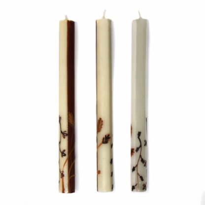 Tall Hand Painted Candles - Three in Box - Kiwanja Design - Nobunto - Image 2