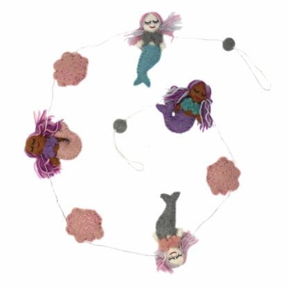 Mermaid Felt Garland - Global Groove - Image 3