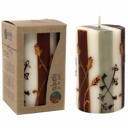 Hand Painted Candle - Single in Box - Kiwanja Design - Nobunto