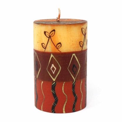 Single Boxed Hand-Painted Pillar Candle - Bongazi Design - Nobunto - Image 3