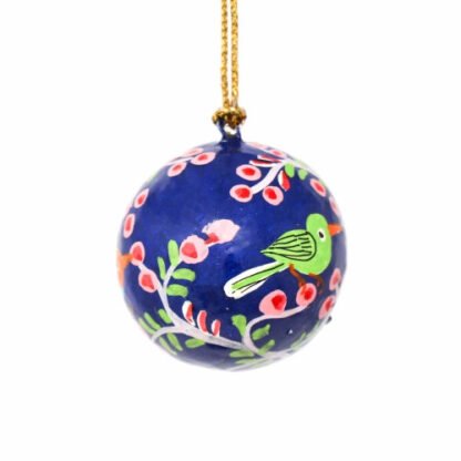 Handpainted Ornaments Bright Birds Large & Small, Set of 2 - Image 5