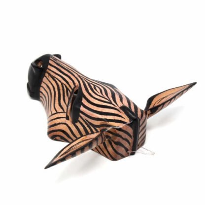 Wood Zebra Mask Wall Hanging - Image 3