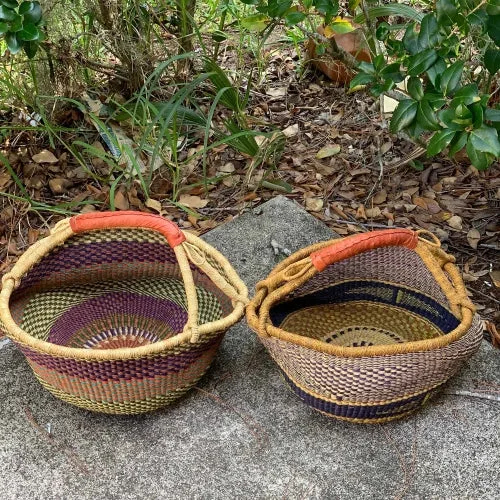 Bolga Market Basket, Large - Mixed Colors - Image 10