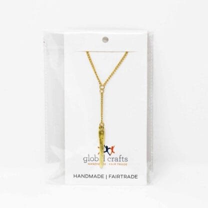 Cone Pendant Goldtone Neckace - Image 5
