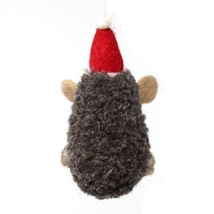 Hand Felted Christmas Ornament: Hedgehog - Global Groove (H) - Image 2