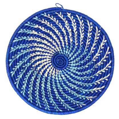 Woven Sisal Fruit Basket, Blues - Image 2