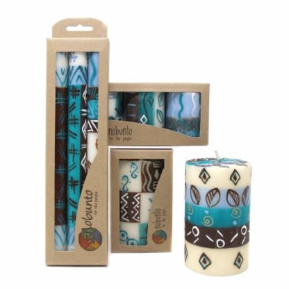 Set of Three Boxed Hand-Painted Candles - Maji Design - Nobunto - Image 4