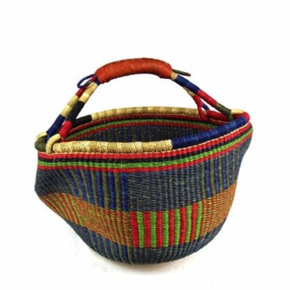 Bolga Market Basket, Large - Mixed Colors - Image 3