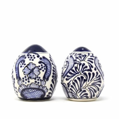 Encantada Handmade Pottery Spice Shakers, Blue Flower - Image 2