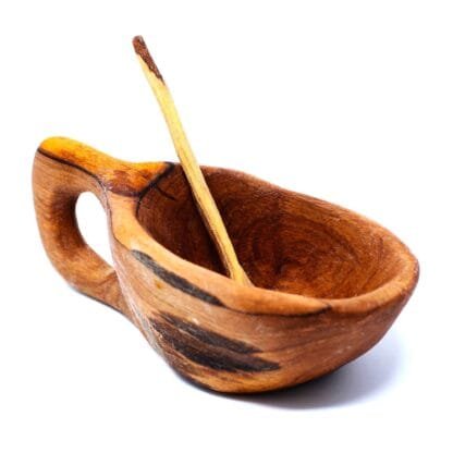 Reclaimed Olive Wood Salt Pot - Kahero Farm - Kenya - Image 2