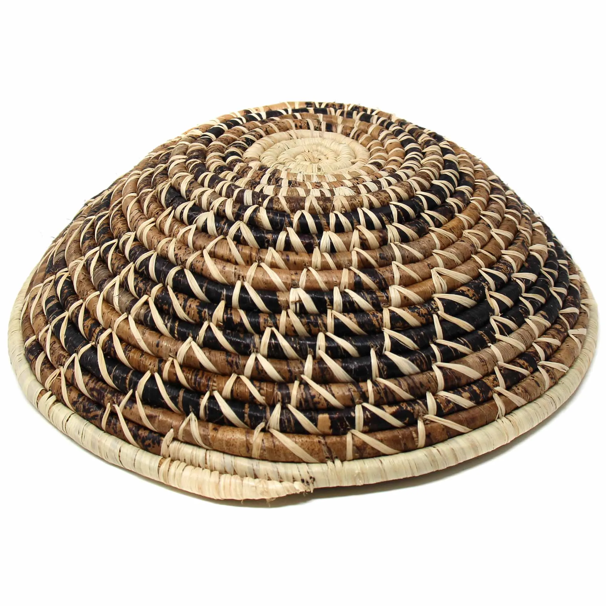 Woven Sisal Basket, Wheat Stalk Spirals In Natural - Image 2