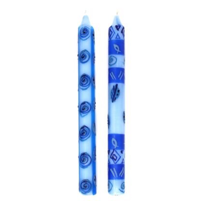 Tall Hand Painted Candles - Pair -Feruzi Design - Nobunto - Image 3