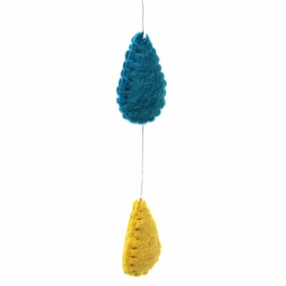 Rainbow Raindrops Felt Mobile Hanging Room Decor - Image 3