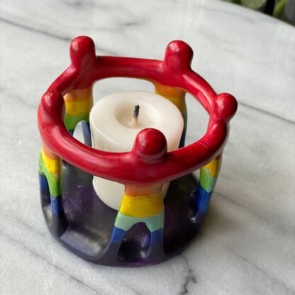 Rainbow Circle of Friends Painted Sculpture, 3 to 3.5-inch - Image 4