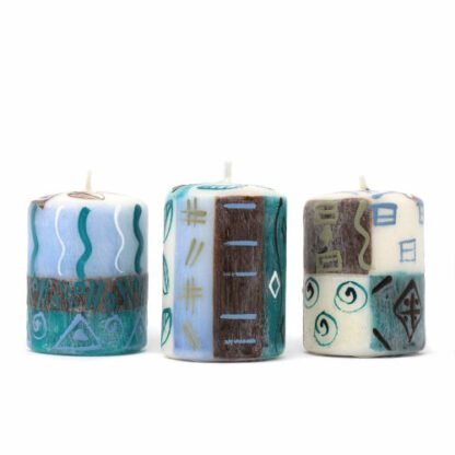 Set of Three Boxed Hand-Painted Candles - Maji Design - Nobunto - Image 2