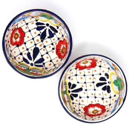 Half Moon Bowls - Dots and Flowers, Set of Two - Encantada - Image 5