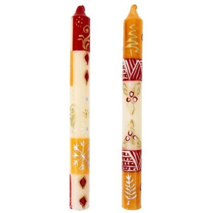 Tall Hand Painted Candles - Pair - Kimweta Design - Nobunto - Image 8