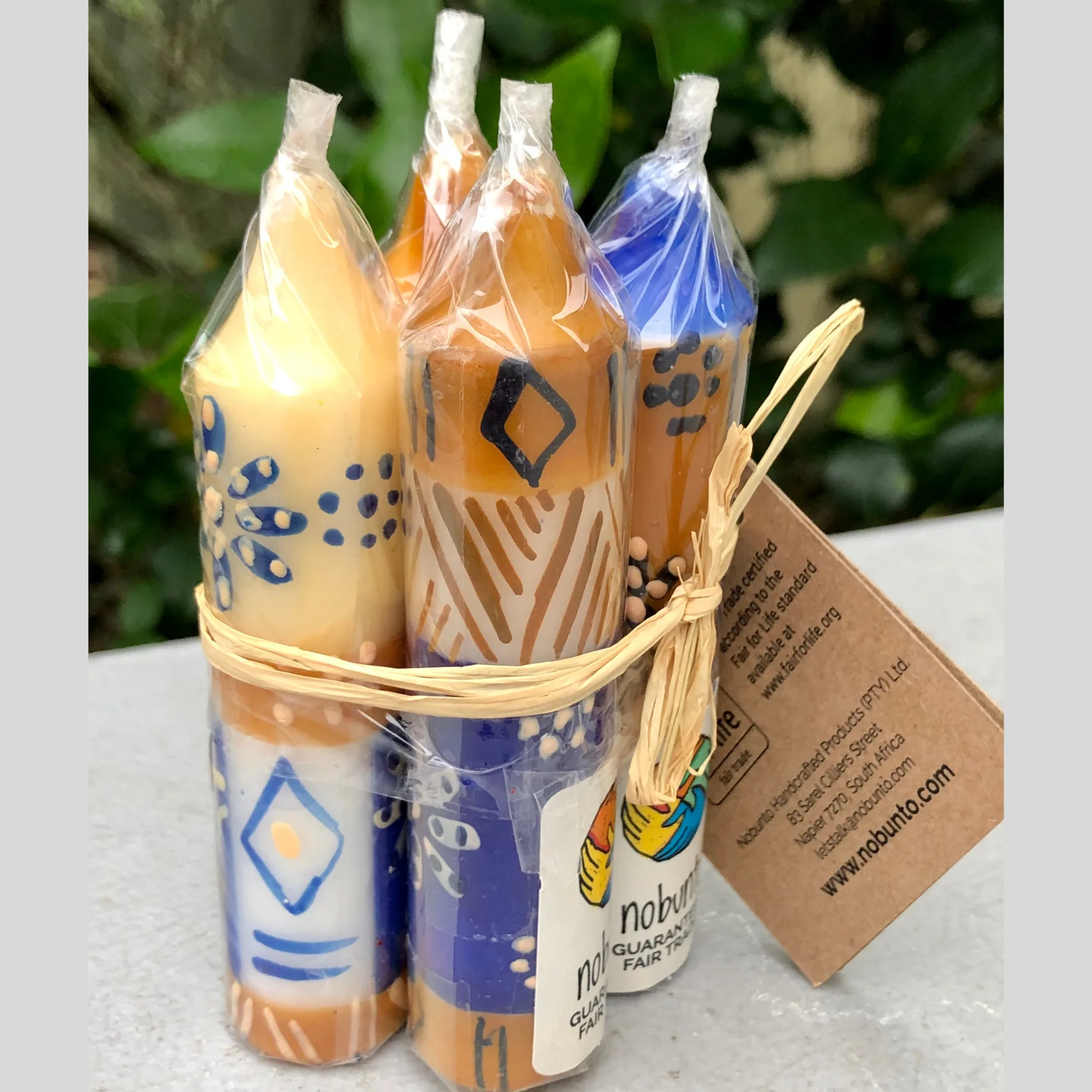 Hand-Painted 4" Dinner or Shabbat Candles, Set of 4  (Durra Design) - Image 4