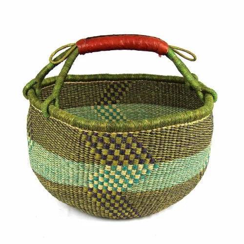 Bolga Market Basket, Large - Mixed Colors - Image 6