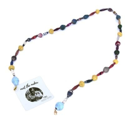 Face Mask/Eyeglass Paper Bead Chain, Colorful Mixed Shapes - Image 4