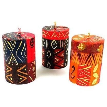 Set of Three Boxed Hand-Painted Candles - Bongazi Design - Nobunto - Image 2