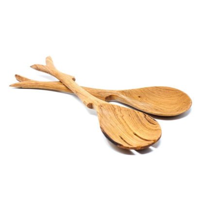 10 Inch Twig Salad Servers - Image 3