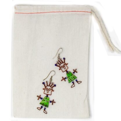 Phone Card Dancing Girl Earrings - Creative Alternatives - Image 3