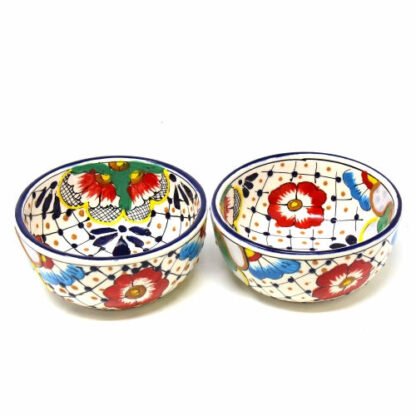 Half Moon Bowls - Dots and Flowers, Set of Two - Encantada - Image 3