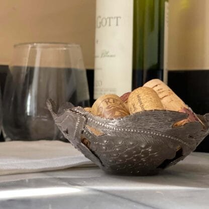 Decorative Drum Art Bowl or Votive, Fruit on Vine - Image 10