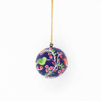 Handpainted Ornaments Bright Birds Large & Small, Set of 2 - Image 6