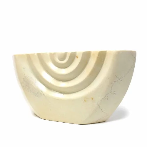 Soapstone White Menorah - Smolart - Image 2