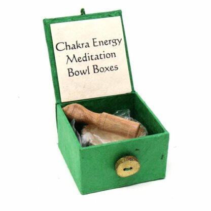 Mini Meditation Bowl Box: 2" Heart Chakra - DZI (Meditation) - Image 2