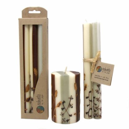 Tall Hand Painted Candles - Three in Box - Kiwanja Design - Nobunto - Image 4