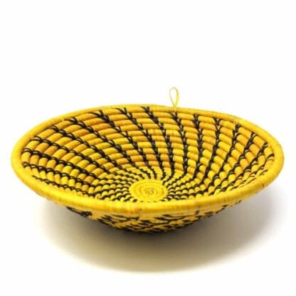 Fruit Basket, Yellow with Dark Spiral Swirl - Image 3