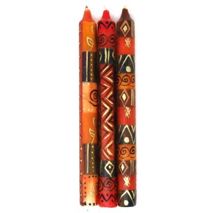 Set of Three Boxed Tall Hand-Painted Candles - Bongazi Design - Nobunto - Image 2