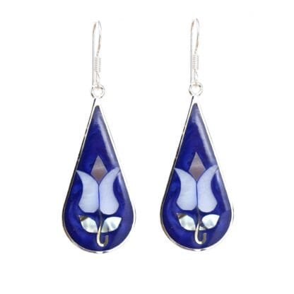 Tulip Abalone Teardrop Earrings - Image 9