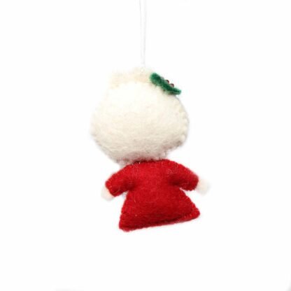 Hand Felted Christmas Ornament: Mrs. Claus - Global Groove (H) - Image 3