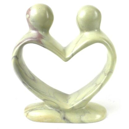 Soapstone Lovers Heart Natural - 6 Inch - Image 2