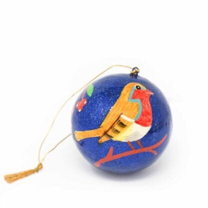 Handpainted Fox & Bird Ornaments, Set of 2 - Image 8