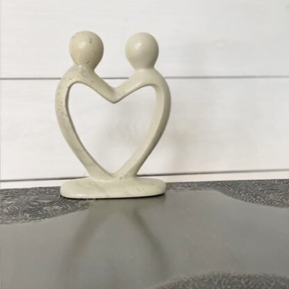 Soapstone Lovers Heart Natural - 6 Inch - Image 3