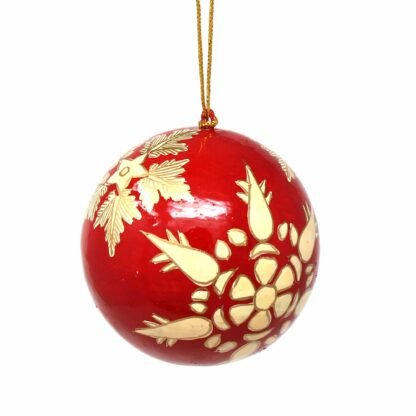 Handpainted Ornaments, Gold Snowflakes - Pack of 3 - Image 4