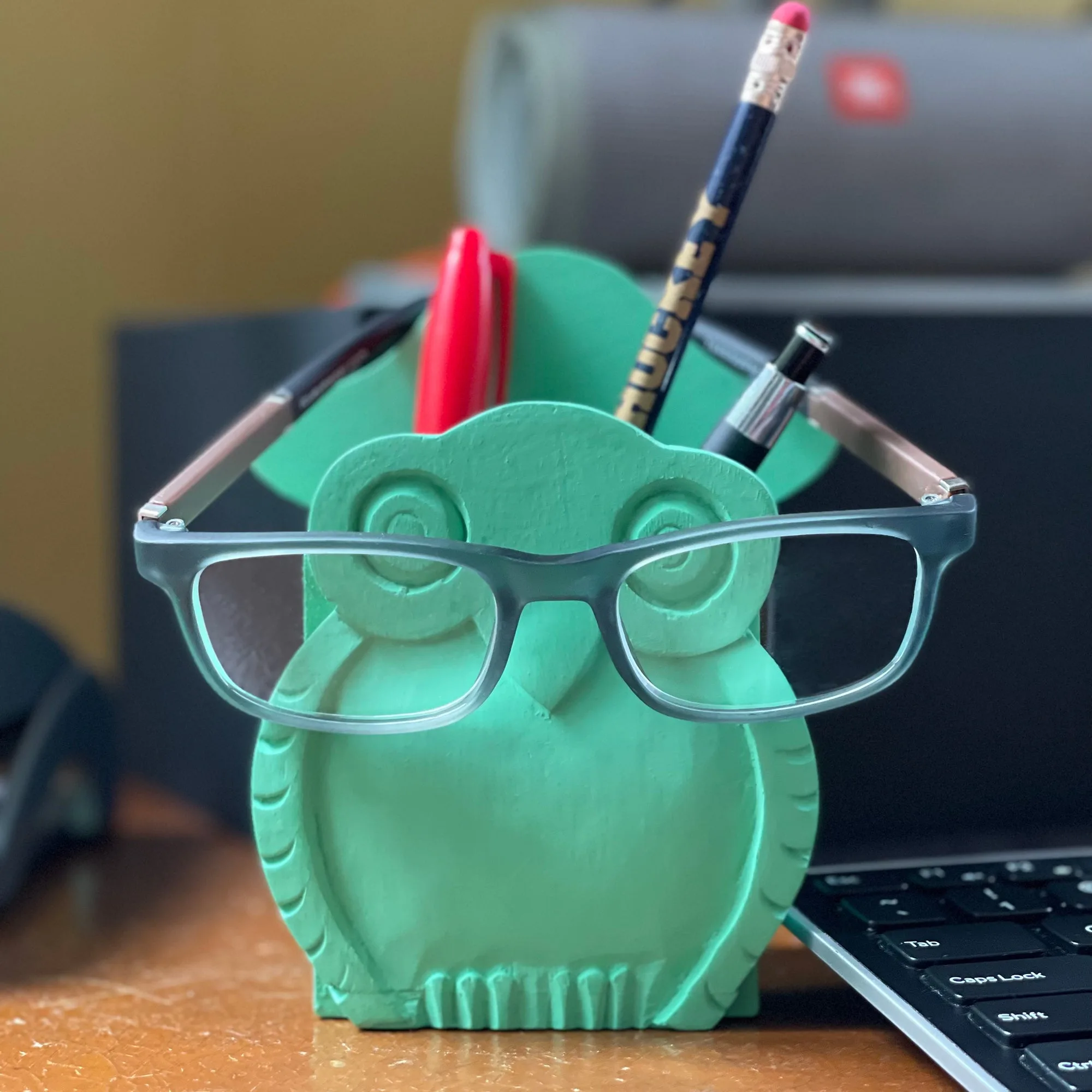 Mr. Owl Eyeglass Stand Pen Holder Combo - Image 3