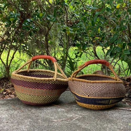 Bolga Market Basket, Large - Mixed Colors - Image 11