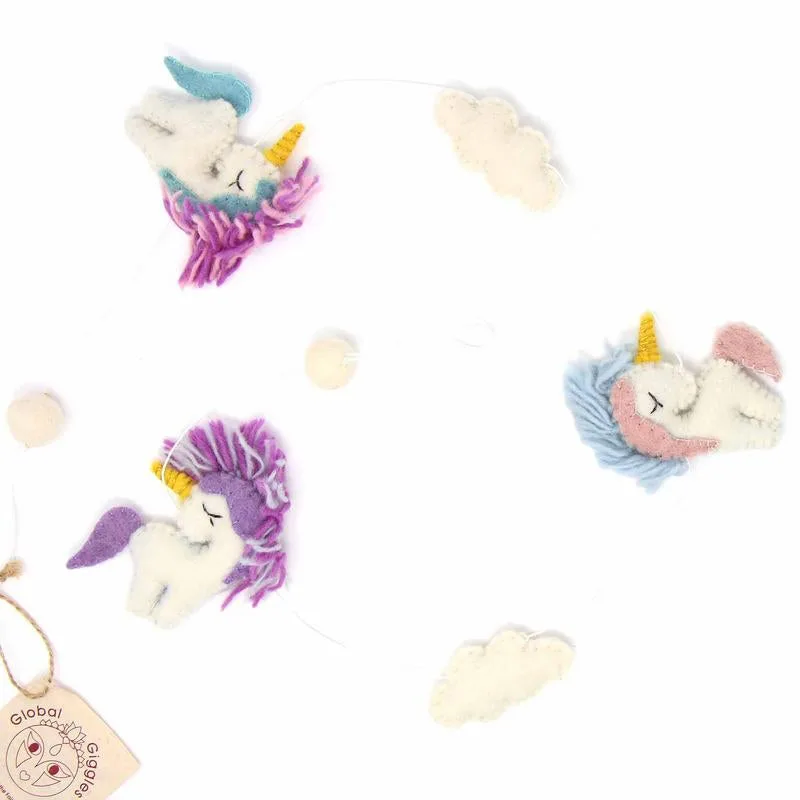 Felt Unicorn Garland - Global Groove - Image 3
