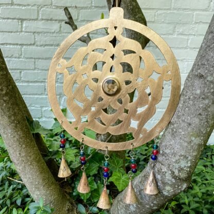 Handcrafted Celtic Chime, Recycled Iron and Glass Beads - Image 2