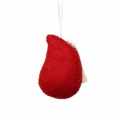 Hand Felted Christmas Ornament: Santa - Global Groove (H) - Image 3