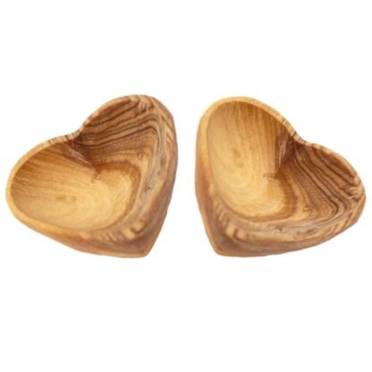 Petite Olive Wood Heart Trinket Bowls - Set of 2 - Image 8