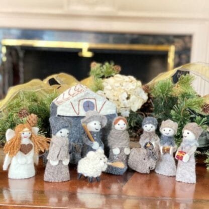 Felted Nativity 12-Piece Set - Image 7