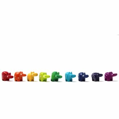 Soapstone Tiny Hippos - Assorted Pack of 5 Colors - Image 2